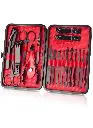 18. Pcs1 Stainless Steel Manicure Set Professional Nail Clipper Kit of Pedicure-Black